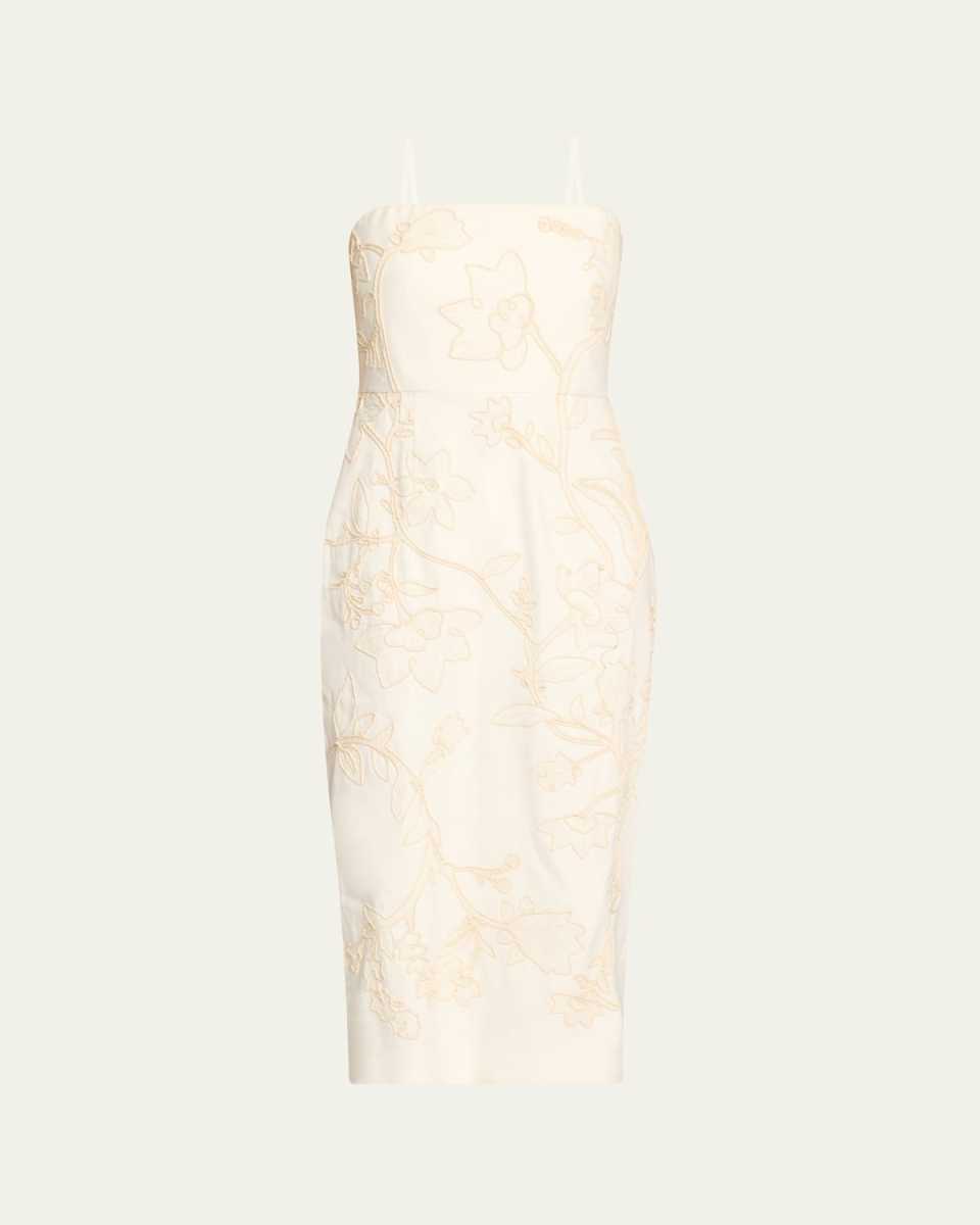 Netia Strapless Embroidered Dress